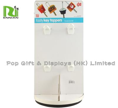 China Full color printing rotating counter top display stand for tasty key topper for sale