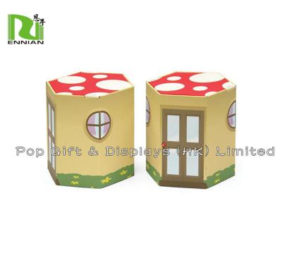 China Customized Unique Cardboard Stool Foldable Corrugated Cardboard Furniture for sale