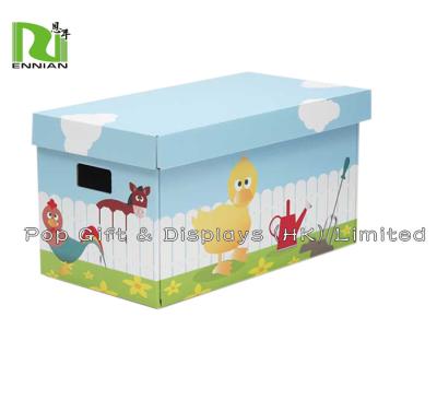 China Full color print flat pack shipping cardboard toy boxes for gift box packaging for sale