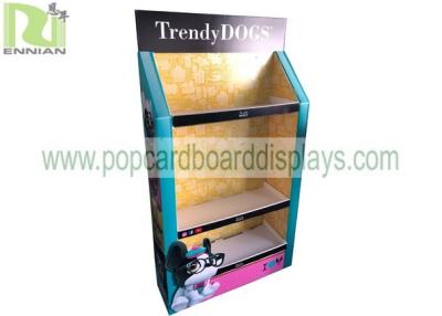 China Floor Standing Pop Display Shelf, Corrugated Plastic Display Rack For Pets Products for sale