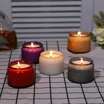 China New Arrival Scented Custom Logo Luxury Scented Candles In Glass Jar for sale