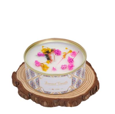 China Hot Design Scented Luxury Soy Wax Decorative Scented Candle Tinned Candle With Different Scent for sale