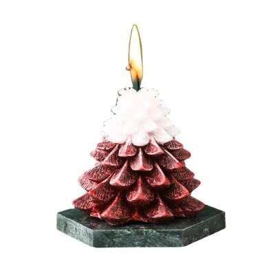 China Top Quality Christmas Scented Decorative Candles Scent Christmas Tree Shape Candles for sale