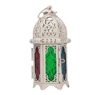 China Moroccan top quality and durable outdoor glass wedding decoration candle holder lantern for sale