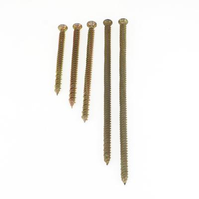 China Contemporary Yellow And White Galvanized Chipboard Screw , Furniture Screws for sale