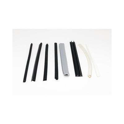 China Easy installation and good sealing factory direct sales silver curved exterior glass door seal rubber strip for shopping mall for sale