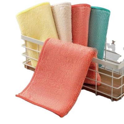 China High Quality Customized Sustainable Square Dish Wash Cloth 25*25cm Bamboo Fiber Super Soft Wash Cloth for sale