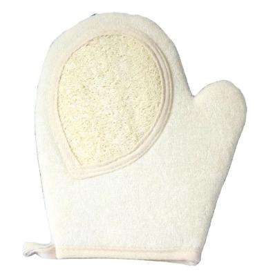 China EXFOLIATE Wholesale Eco-Friendly Organic Natural Shower Scrubber Sponge Cleansing Body Exfoliating Loofah Glove for sale