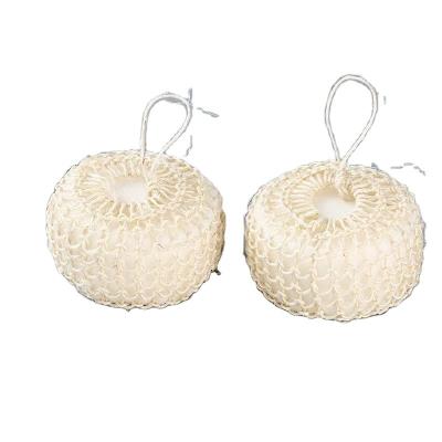 China EXFOLIATE Natural Square Flower Round Shape Loofah Pad Shower Exfoliating Sisal Bath Sponge for sale