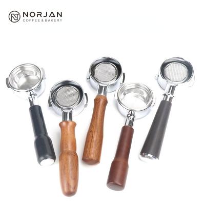 China Stainless Steel + Mahogany Universal Solid Wood M10/M12 Handle For Coffee Machine Coffee Tools Accessories For Bartender Espresso Portafilter Handle for sale