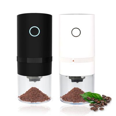 China Burr Coffee Grinder Nuts Grains Pepper Coffee Bean Spice USB Outdoor Conical Rechargeable Electric Coffee Grinder for sale