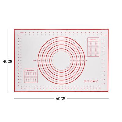 China Food Grade High Quality Non-slip Silicon Stocked Baking Mat With Measurements Black /Red 40*60MM Heat Resistant For Kitchen Cooking for sale