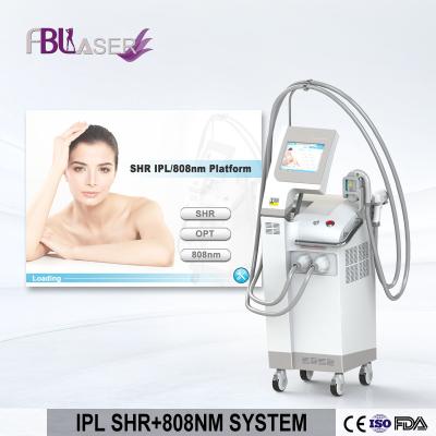 Cina Laser a diodi permanente di depilazione 808nm di progettazione popolare + macchina di ringiovanimento della pelle di IPL SHR con CE/ISO in vendita