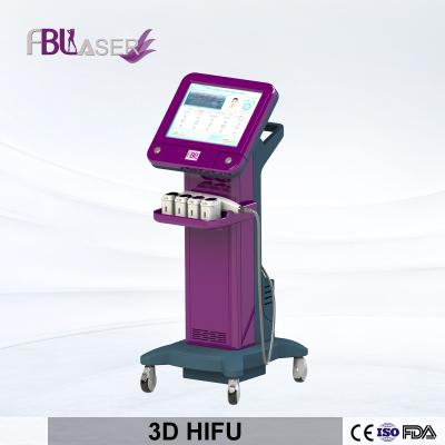 China FBL 2 Years Warranty hifu 3d 8 cartridges 20000 shots 3D hifu face tighten wrinkle removal 3d hifu equipment for sale