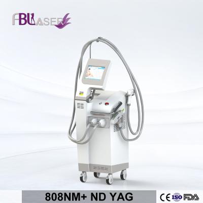 China stationary 808nm diode laser hair removal and yag laser tattoo removal machine 2 in 1 beauty device for sale