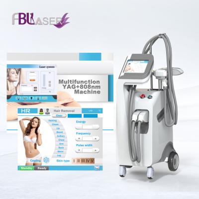 China Multifunction Yag Laser Tattoo Removal Machine 808nm Laser Diode Hair Removal Salon Device for sale