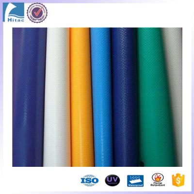 China Single Waterproof UV Resistant PVC Coated Tarpaulin Fabric In Roll for sale