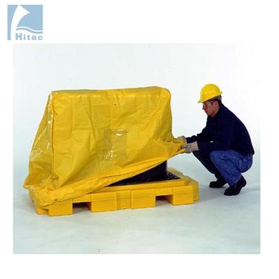 China Fire Resistant Reusable Plastic PVC Pallet Cover, Waterproof Pallet Bag Tarpaulin, 100%Polyester Pallet Top Cover for sale