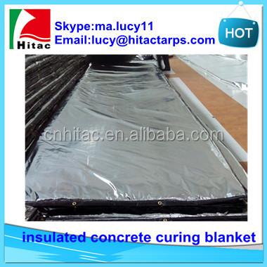 China Single Insulated Poly Tarpaulin , Pe Insulated Tarpaulin Concrete Processing Cover for sale