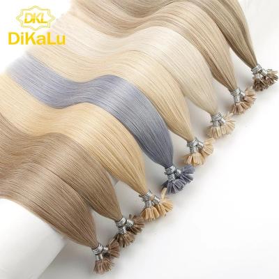 China Remy Fan /V/ U Tip Remy Fan /V/ U Tip Wave DKL Silky Straight Russian Pre Bonded Hair Raw Drawn Flat Double Ended Hair Extensions Raw Drawn for sale