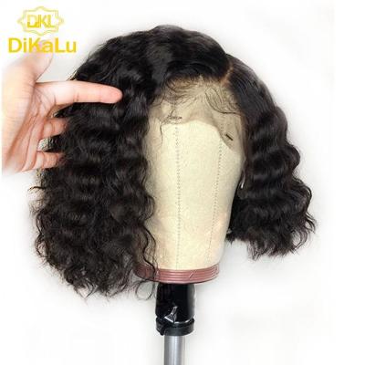 China Peruvian Hair Bob Lace Wig, Black Blunt Cut Curly Bob Wig 150% Short Silky Straight Wave 130% Remy Brazilian Lace Front Bob Wigs Fashion for sale