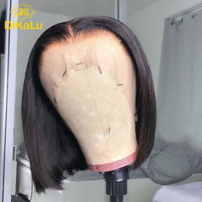 China High Quality 8 Inch Silky Straight Wave Peruvian Lead Wig, Wholesale Custom Colored Peruvian Lead Wigs Lace Front, Virgin Remy Lace Front Wig Hair for sale