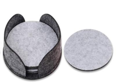 China 10*10 Cm 43 Color Felt Coasters Storage Suit With EN71 Certification for sale