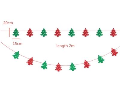 China Customized Logo Christmas Tree Flag 20*15 Cm Felt Christmas Tree Decorations for sale