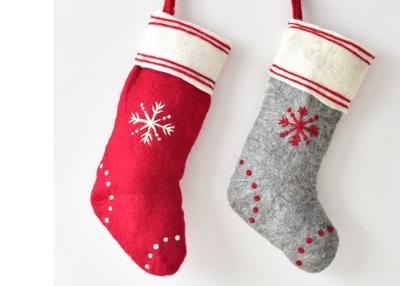 China Eco Felt Xmas Decorations , 50*25cm Personalised Christmas Stockings for sale