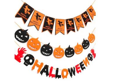 China Tearproof Multicolor Custom Felt Flags , Durable Halloween Flag Banner for sale