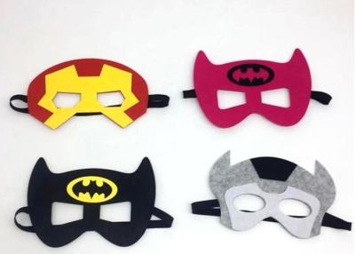 China Custom Size Felt Eye Mask , Felt Superhero Mask Non Toxic For Children for sale