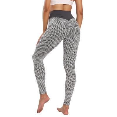 China TikTok jacquard jacquard multicolor breathable gym high waist sexy peach ruched crac! crack! seamless butt lift jogger gaiters for women for sale