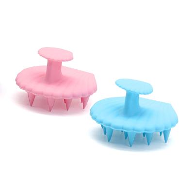 China All Natural Wholesale Silicone Head Massager Body Shower Sweep Shampoo Brush Hair Wash Silicone Scalp Massager Brush for sale