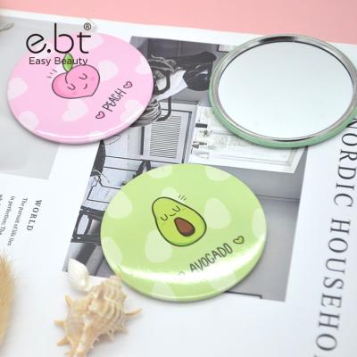 China Private Pocket Small Makeup Custom Logo Plastic Lighted Personal Mirror Beauty Care Mirror for sale