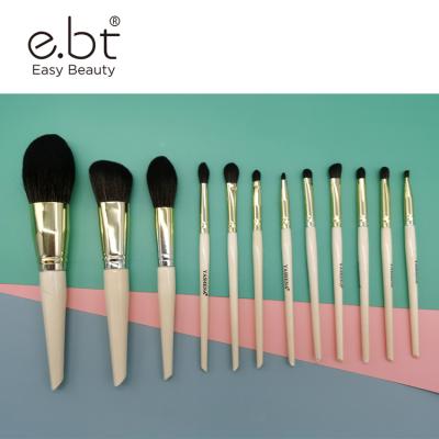 China Flat Brush 2021 High Quality Makeup Set Brush Private Foundation Eye Rings Custom Natural Makeup Set Brush for sale