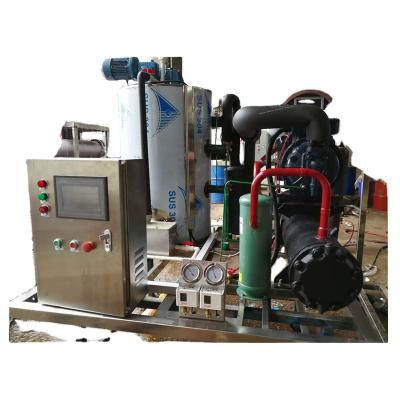 China Factory Energy Saving Seawater Ice Machine, PLC Control Commercial Marine Ice Maker KMH-5T for sale