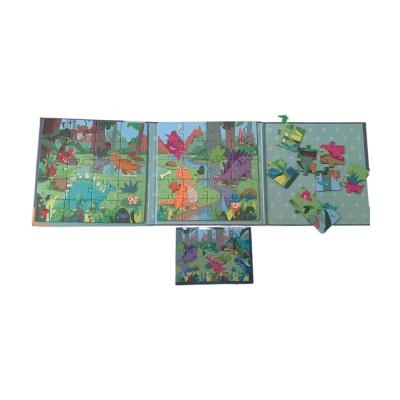 China Toy Factory Custom DIY Cartoon Toys Educational Magnetic Set Paper Puzzle for sale