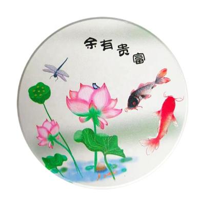 China Sustainable Christmas Gift New Year Custom High Quality Coaster Soak Up Water Ceramic Coaster for sale