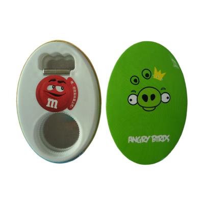 China Cheap Custom Fridge Magnet Wine Opener Bar Use Gift Tinplate Promotional Bottle Opener for sale