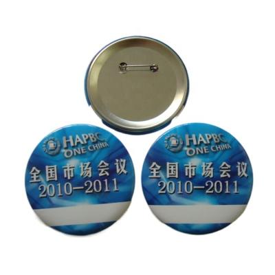 China America Free Samples Business Custom Present Gift Breastpin Promotional Tinplate Badge for sale