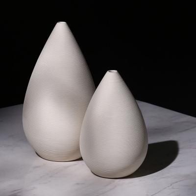 China Nordic Minimalist Matte Flower Vase Wholesale China Custom Factory White Round Vases for sale