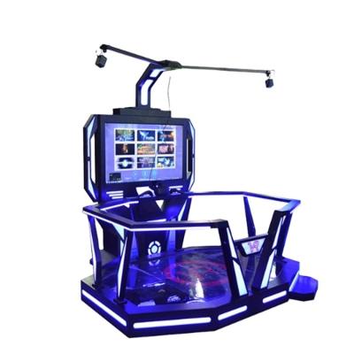 중국 Metal+acrylic 9D Games Platform Interactive Shooting Standing Virtual Reality Arcade Game Machine With HTC VIVE 판매용