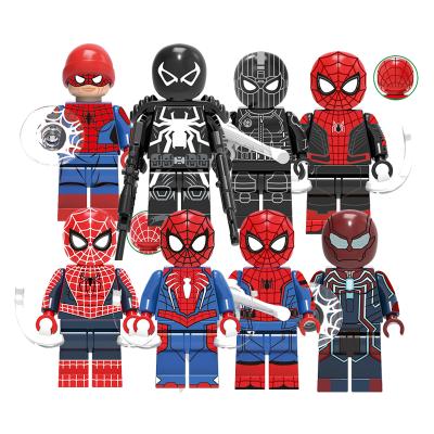 China Toys X0280 Super Heroes Spider-Verse Agent Venom Gwen Spider Men Mini Action Figures For Kids Building Blocks for sale