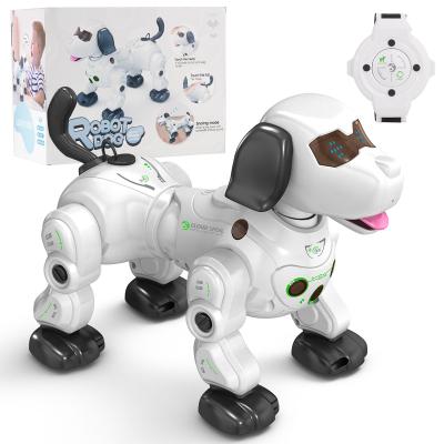 China Electronic Pet Smart Watch Remote Control/Touchscreen Kids Follow Me To Watch Tail Jet RC Puppy Robot Dog Remote Control Toys for sale