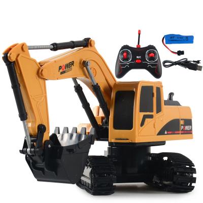 China Excellent 1:24 RC Toy Engineering Vehicle 5CH&6CH Alloy Electric Car Crawler Remote Control Excavator Toys For Kids for sale