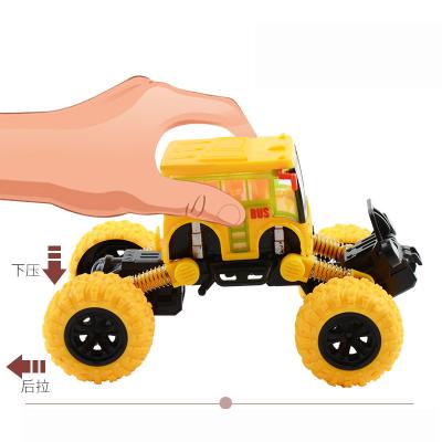 China Eco-Freindly Best Price 10PCS Plastic DIY Inertia Toys 4 Wheel Pull Back Climbing Cars Toys Model For Kids for sale