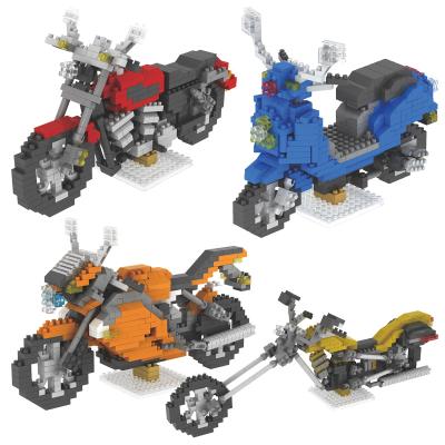 China Newest Design Construction Toy 415pcs-498pcs Mini Building Blocks Micro Motorcycle Blocks Educational Brick Building Toys For Children for sale