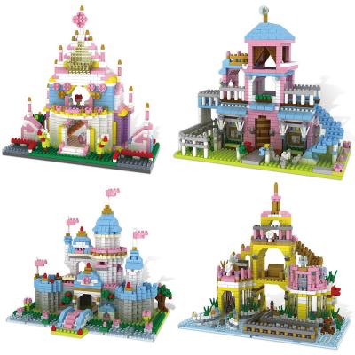 China Assembling Toys 960/1073PCS Capacity Series Princess Castle Model Set DIY Mini Building Blocks Bricks Girls Exercise Children's Imagination For Children for sale