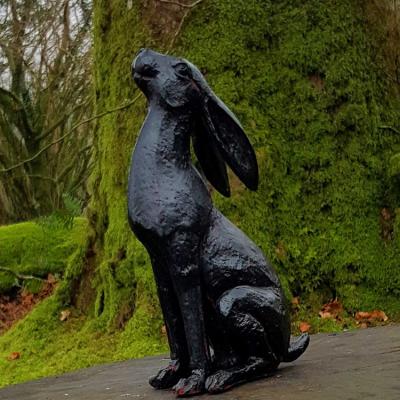 China Europe Big Rabbit Sculpture Life Size Famous Bronze Hot Sale Garden Hare Sclupture With Big Price for sale