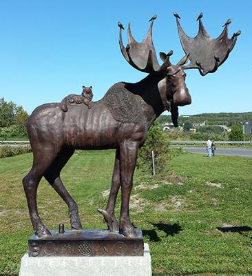 China Europe Big Statue Hot Sale Bronze Statues Life Size Moose Made In China for sale